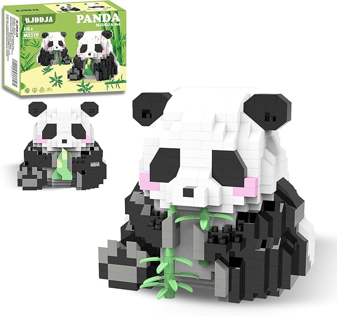 Mini Panda Building Blocks, 2 in 1, Party Favors- Micro Blocks Panda Toy for Kids 12 13 14 15 16+, Mini Blocks Building Sets for Adults, Easter/Birthday for Teens(606 PCS)