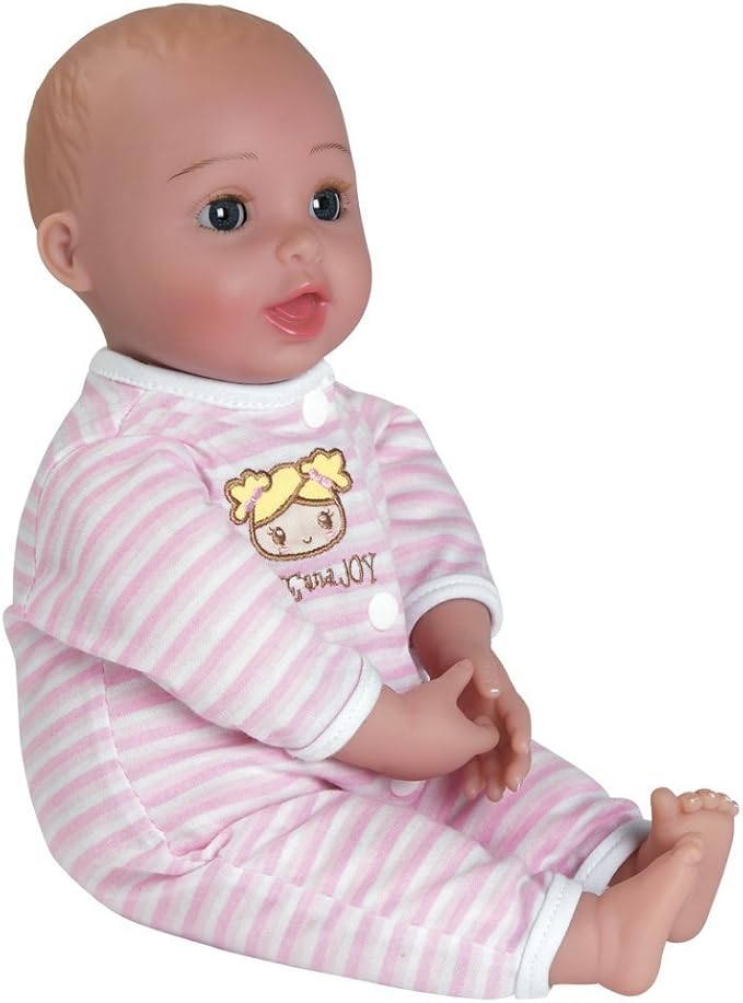 Adora GiggleTime 15Girl Vinyl Weighted Soft Body Toy Play Baby Doll with Laughing Giggles and Harnessed Wrap Carrier Holder for Children 2+, 15 inches (20153009)