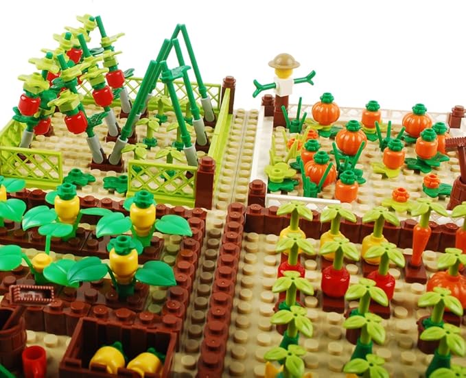 Farm Field Set Building Blocks Plant Animal Crops Building Bricks Kit DIY Building Set Compatible All Major Brands