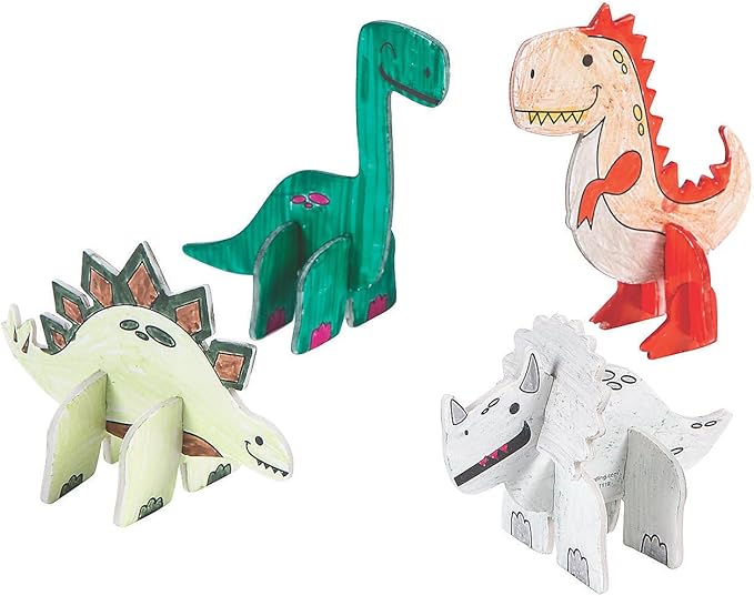 Fun Express CYO Foam Mini Dinosaur - Craft Kits - VBS Vacation Bible School Supplies/Decor - 48 Pieces