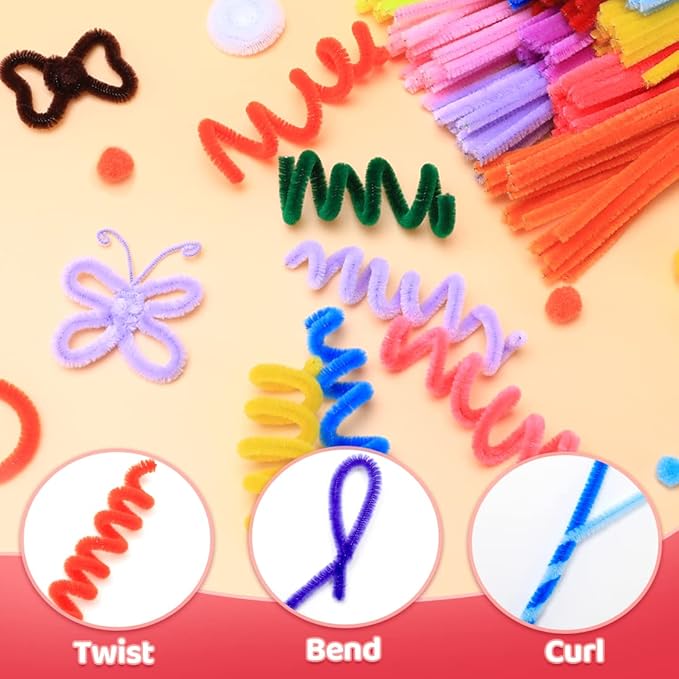 Praisebank Pipe Cleaners for Crafts (200pcs in Brown), 12 inch Long Pipe Cleaners, Brown Pipe Cleaners.…