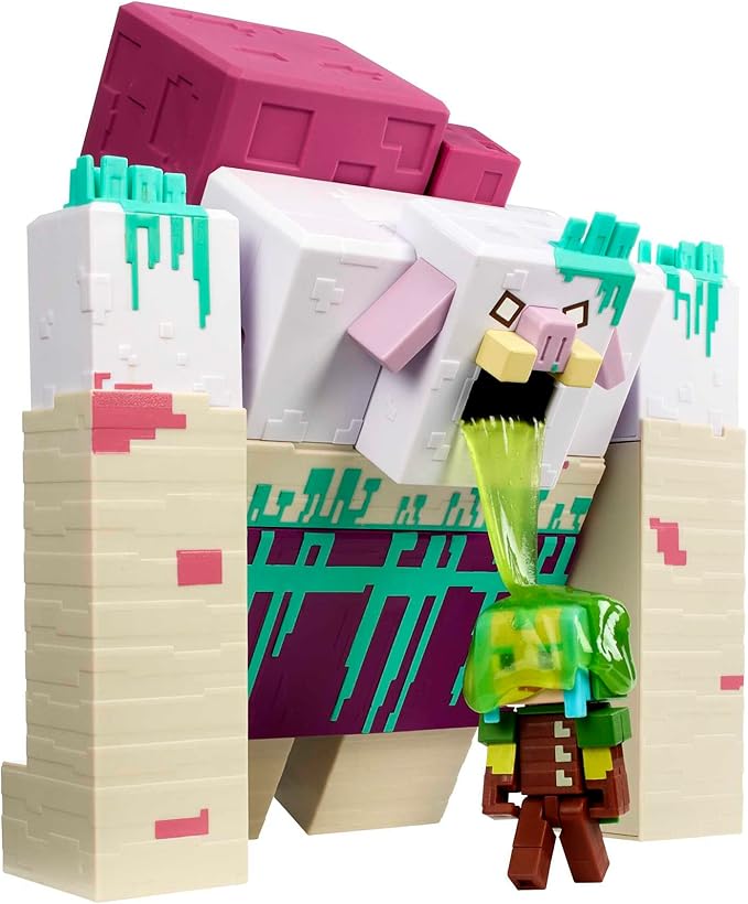 Mattel Minecraft Legends Action Figure, Devourer with Slime Attack Move & Accessory, Collectible Toy in 3.25-inch Scale