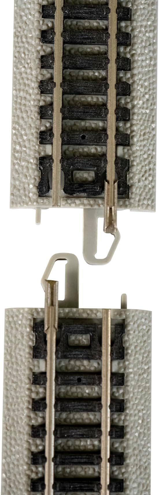 Bachmann Trains - Snap-Fit E-Z TRACK REMOTE TURNOUT - RIGHT (1/card) - NICKEL SILVER Rail With Grey Roadbed - N Scale, 8