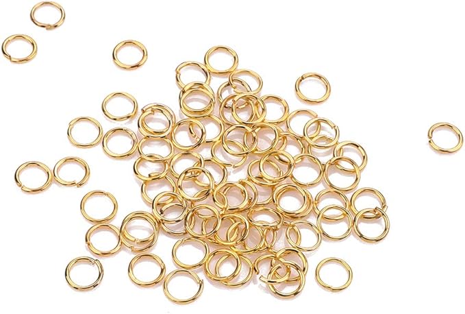 Open Jump Rings Gold 0.8x8mm 300pcs for DIY Jewelry Making Supplies