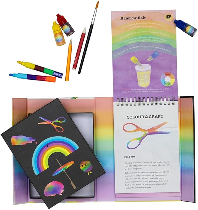 Tiger Tribe Rainbow Lab – Take Along Art and Science Kit - Learn About Color - Magnetic Storage Case - Ages 7+ - 60635