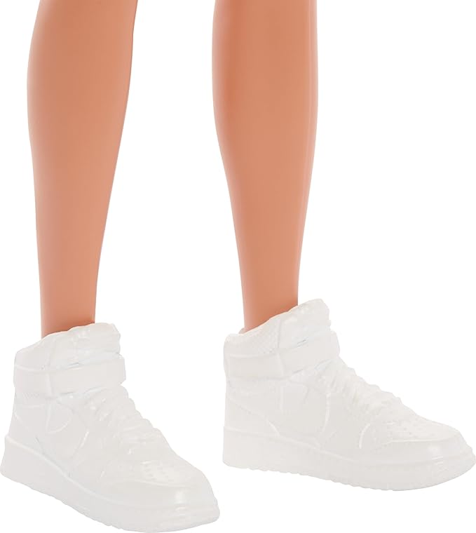 Barbie Fashionistas Ken Doll #227 with Look Inspired by The Totally Hair Look, Brunette with Short Beard & Slender Body Type, 65th Anniversary Collectible