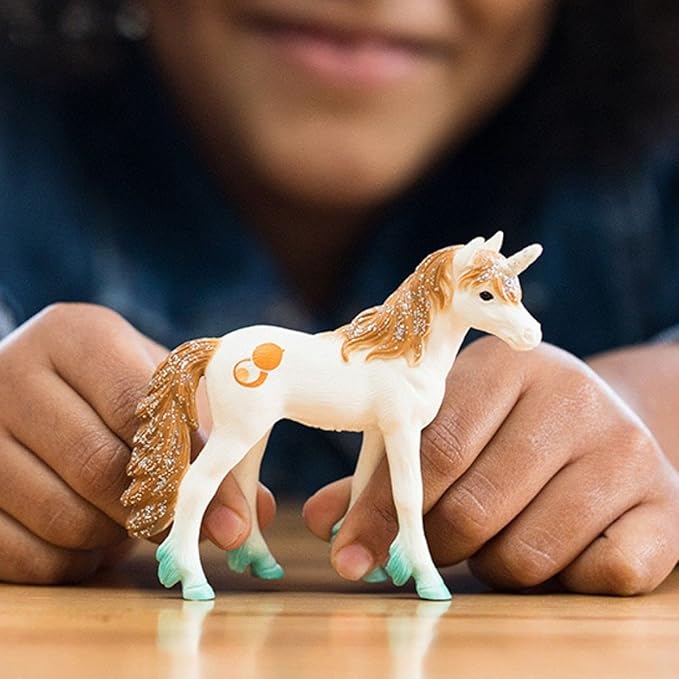 Schleich bayala, Unicorn Gifts for Girls and Boys Ages 5-12, 6-Piece Set, Collectible Unicorn Foal Toys, Fruit & Gold Unicorn Foals