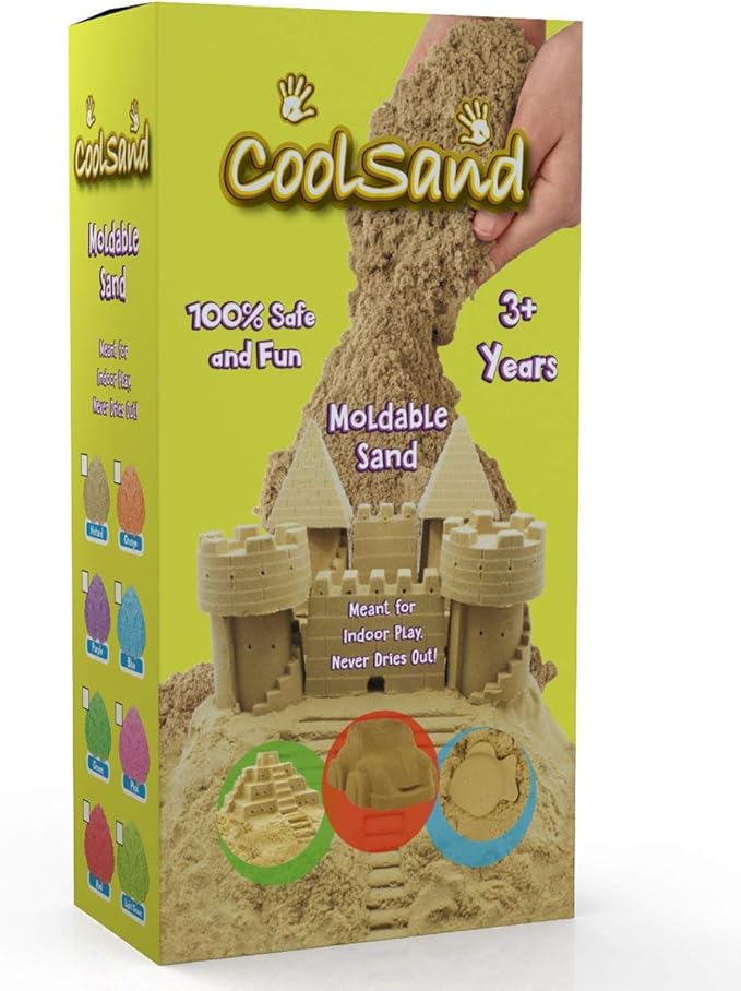 Natural 2 Pound Refill Pack - Moldable Indoor Play Sand in Resealable Bag