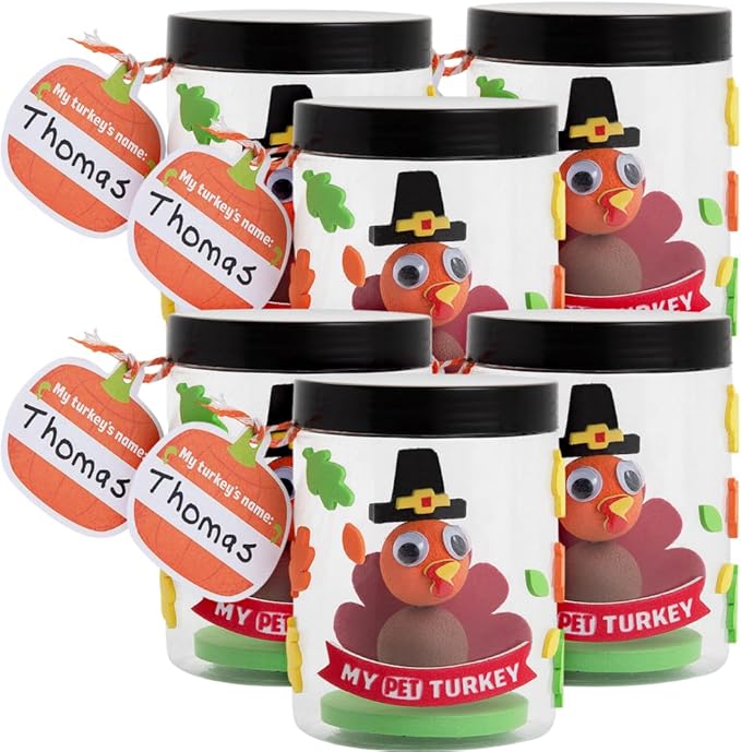 Fun Express PET Turkey in A JAR CK-6 - Craft Kits - 6 Pieces