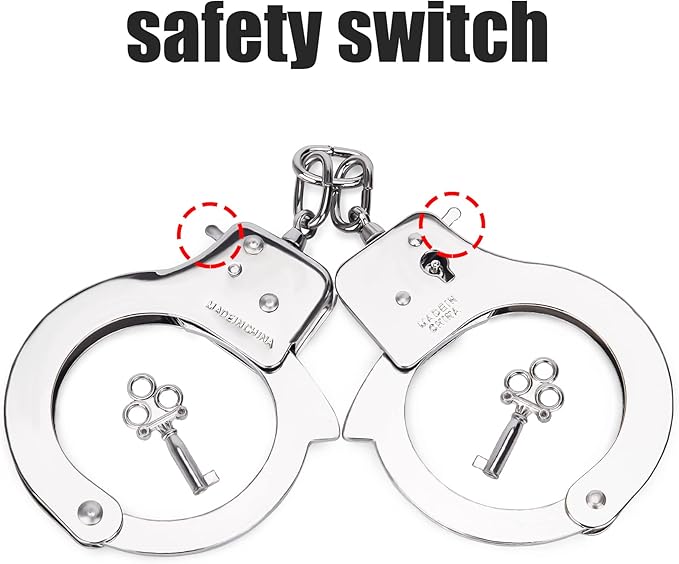 Metal Play Handcuffs, Hand Cuffs Police, Toy Handcuffs for Kids