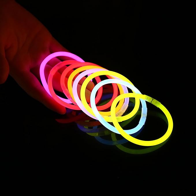 TGXRZX Glow Stick 100PCS, 7.9“, Glow stick bracelet, Glow necklace, use in the dark to make it glow, suitable for concerts, Halloween, Christmas, football parties, birthday party supplies. (Blue)
