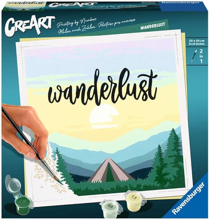 Ravensburger Wanderlust Paint by Numbers Kit for Adults - 20269 - Painting Arts and Crafts for Ages 12 and Up