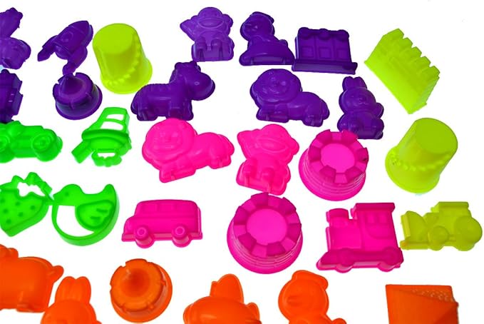 50 Piece Deluxe Sand Molds Set - Safari Animals, Mini Castles and Geometric Shapes (Sand not Included) Any Molding Sand