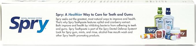 Spry Xylitol Toothpaste for Kids 5oz. Fluoride Free Toothpaste, Teeth Whitening Kids Toothpaste with Xylitol, Natural Breath Freshening, Mouth Moisturizing Ingredients, Bubble Gum (Pack of 1)
