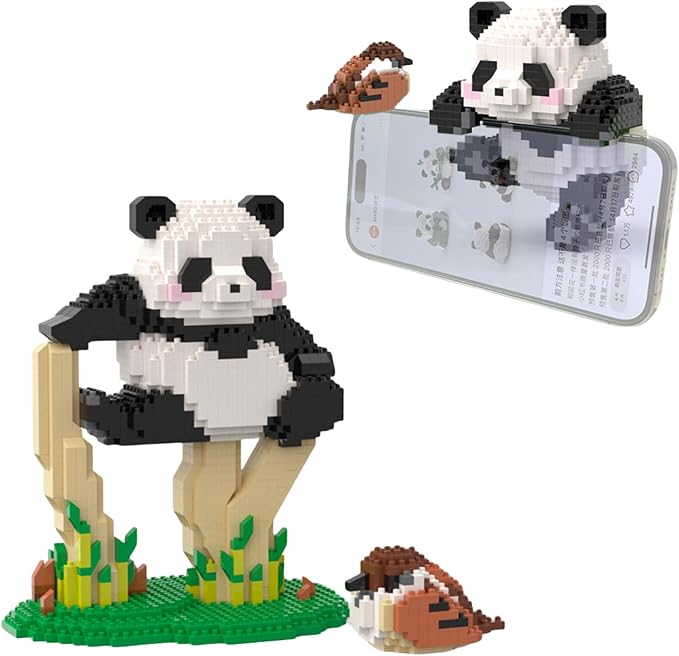 QMEAKMONY Mini Building Blocks Panda Sets Cute Micro Mini Panda Building Bricks for Adults Micro Nano Bricks Perfect Party Favors for Teenagers(1558 PCS)