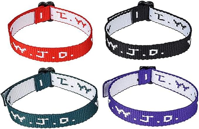AMERICAN WIT Colorful W.W.J.D. Webbing Bracelets (12 Pack) (“What would Jesus do?”) Colors: black, army green, purple, bright red Religious Christian Wristband,