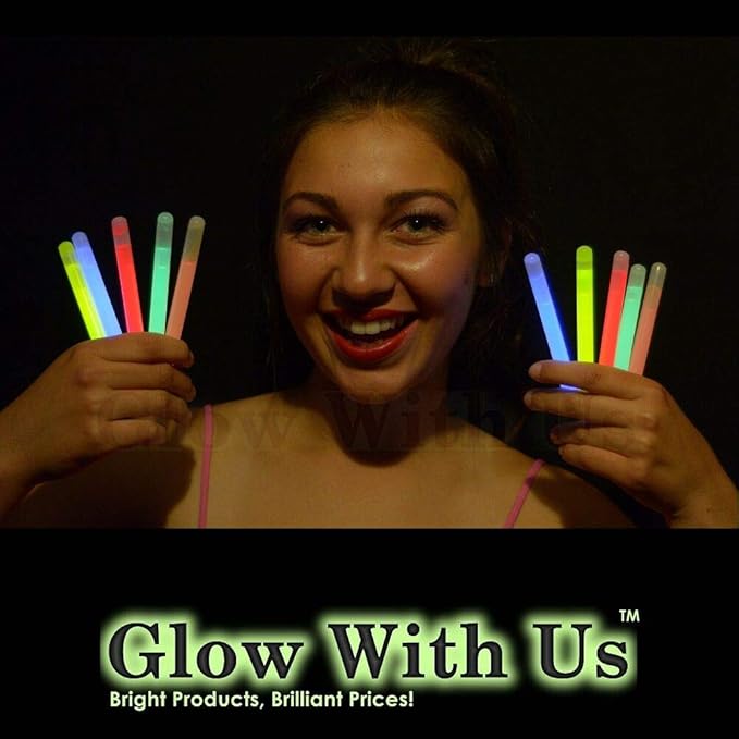 Glow Sticks Bulk Wholesale, 1000 4” Glow Stick Light Sticks. Assorted Bright Colors, Kids Love Them! Glow 8-12 Hrs, 2-Year Shelf Life, Sturdy Packaging, GlowWithUs Brand…
