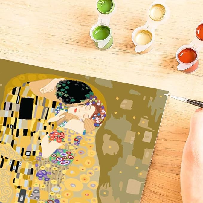 Ravensburger Klimt: The Kiss Paint by Numbers Kit for Adults - 23648 - Painting Arts and Crafts for Ages 14 and Up
