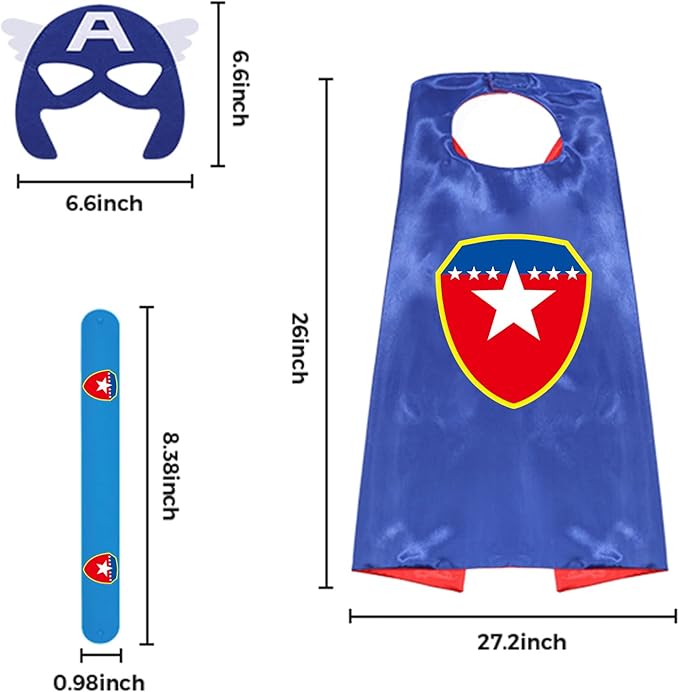 Sea cat Superhero kiddie Capes for boys and girls cosplay costumes for birthday parties