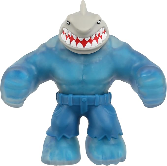 Heroes of Goo Jit Zu Goo Shifters DC Super Villain Stretchy Action Figure Hydro Attack King Shark. Incredibly Mushy DC 4.2" Toy Figure. Crush The Core!
