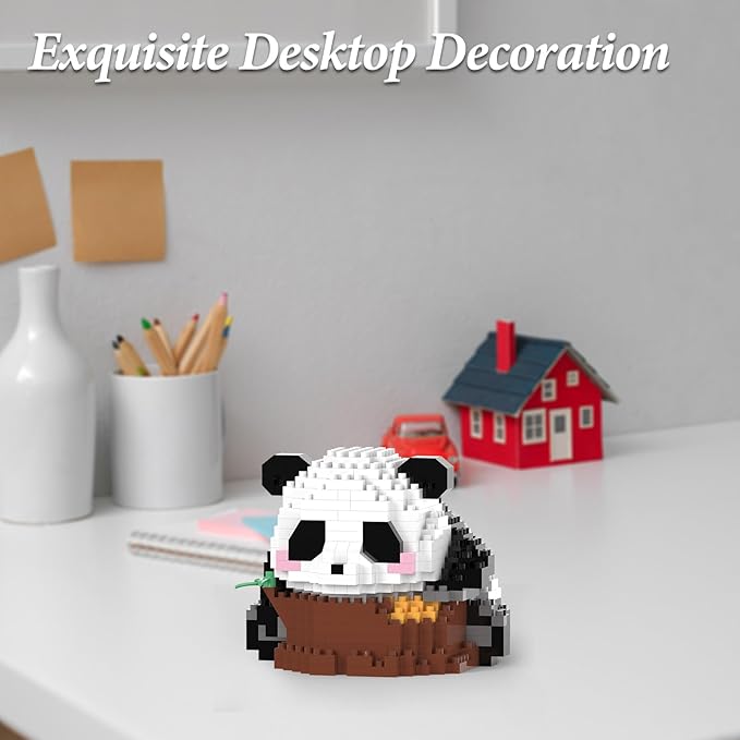 Mini Building Blocks, Party Favors- Micro Blocks Panda Toy for Kids 13 14 15 16+, Mini Blocks Building Sets for Adults, Easter/Birthday for Teens(554 PCS) (Laid-Back Panda)