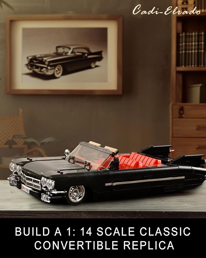 Mould King Sports Car Building Block Kits, MOC Racing Car Model Building Sets, Convertible Car Gifts for Kids Age 8+/Adults Collections Enthusiasts-1,245 Pieces