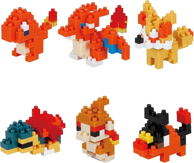 nanoblock - Pokémon - Type Fire Set 1 (Blind Box Complete Set), mininano Series Building Kit