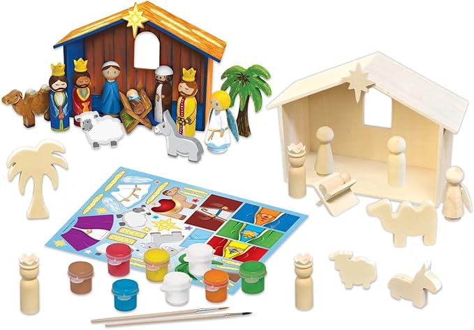 Works of Ahhh... Holiday Craft Set - Nativity Premium Wood Paint Kit