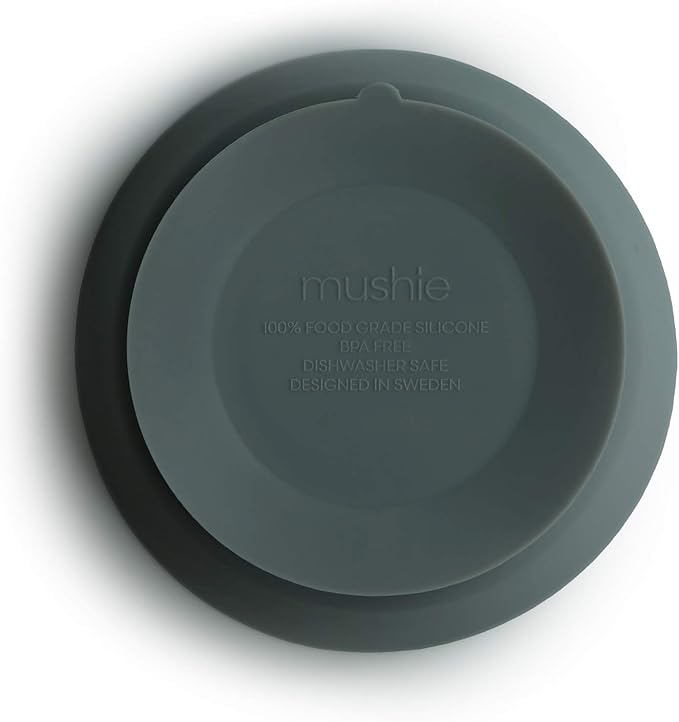 mushie Silicone Suction Bowl | BPA-Free Non-Slip Design (Dried Thyme)