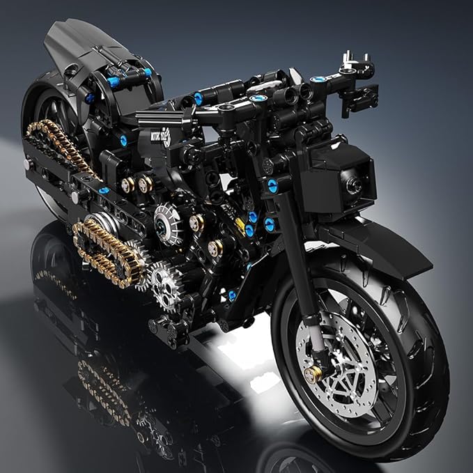 RiceBlock Motorcycle Toys Building Blocks Set, 1:8 Scale Model Gift, Suitable for Motorcycle Models for Boys Age 8-12, 575 Pieces