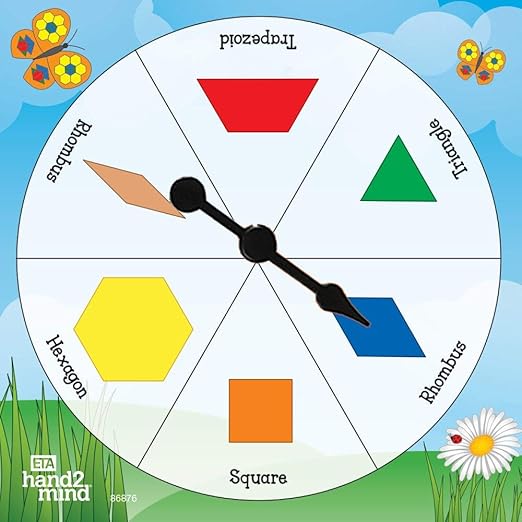 hand2mind Pattern Blocks Pop-Up Learning Activity Center, Create and Play Pattern Blocks, Foam Shapes, 3D Shapes Manipulatives, Geometric Shapes for Kids, Learning Shapes for Kindergarten