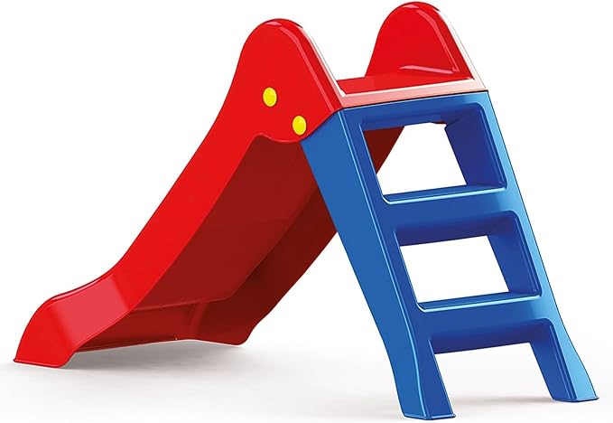 Dolu: My First Slide: Red & Blue - Indoor & Outdoor Toy, Foldable Slope, 2 Step Ladder, Durable Plastic, Playground Equipment, Toddlers & Kids Ages 2+