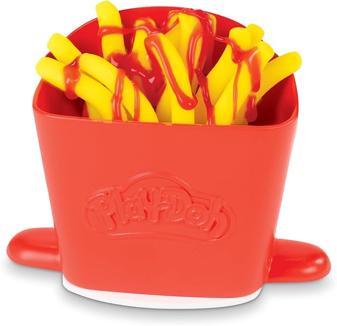 Play-Doh Kitchen Creations Spiral Fries Playset with 5 Cans of Modeling Compound Colors, Back to School Classroom Supplies, Play Food & Cooking Toys for Kids, Preschool Toys, Ages 3+