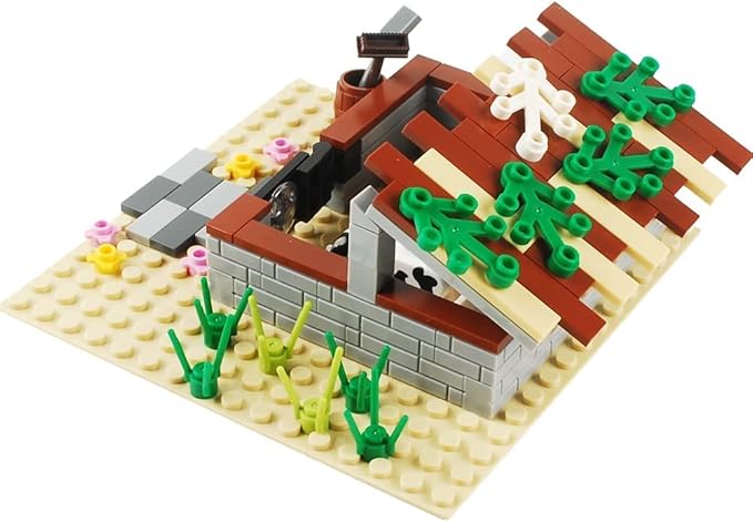 Farm Field Set Building Blocks Plant Animal Crops Building Bricks Kit DIY Building Set Compatible All Major Brands (#C)