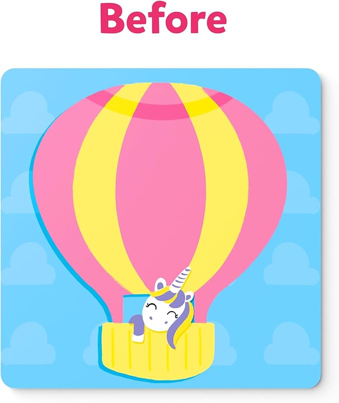 Skillmatics Art Activity - Fun with Foam Unicorns & Princesses, No Mess Felt Sticker Art for Kids, DIY Craft Kits, Valentine's Day Gifts for Boys & Girls Ages 3, 4, 5, 6, 7, Travel Toys