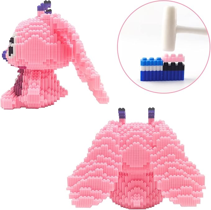 Building Bricks 2200+ Pieces Set - 3D Puzzles Classic Cartoon Characters Building Blocks - Micro Building Block for Boys Girls & Adults (PinkPro)