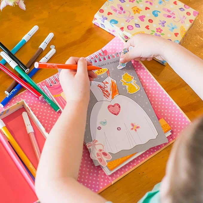 Tiger Tribe Schylling Ballet Coloring Set - Travel Take Along Art Kit - All Supplies Included - Easy Storage - Ages 3+ - 14014, Small