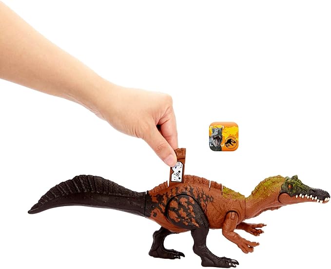 Mattel Jurassic World Wild Roar Dinosaur Toy with Sound & Attack Move, Irritator Posable Action Figure, 11 inches Long