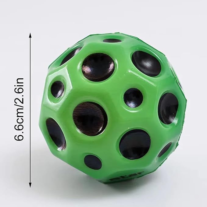 Moon Ball`s Extreme High Bouncing Ball Meteor Moon Ball`s,Rubber Bounce Ball Sensory Ball,Cool Tiktok Pop Bouncing Training Ball for Indoor Outdoor Play,Easy to Grip & Catch