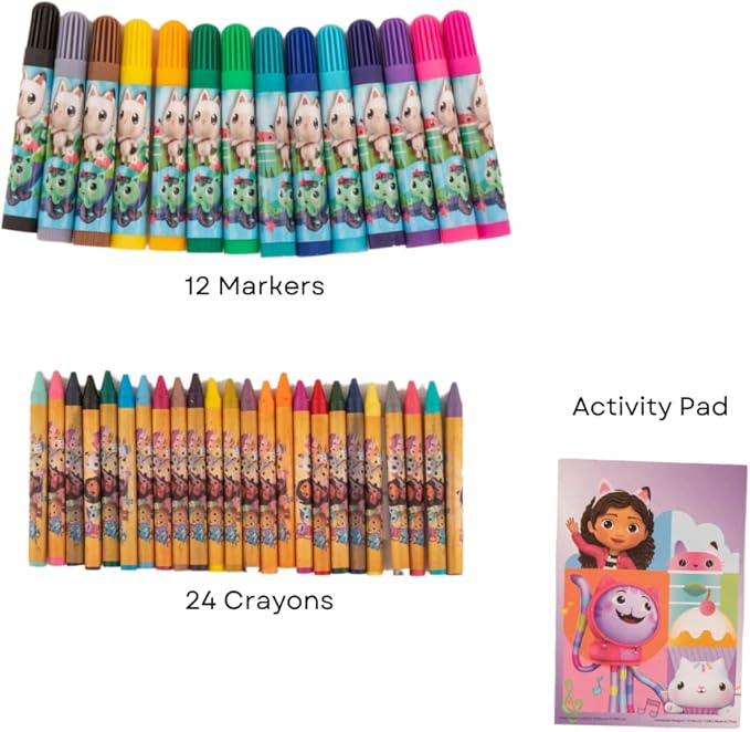 Innovative Designs Gabbys Dollhouse Creative Coloring Canvas Painting and Activity Set for Kids, 1000+ pcs