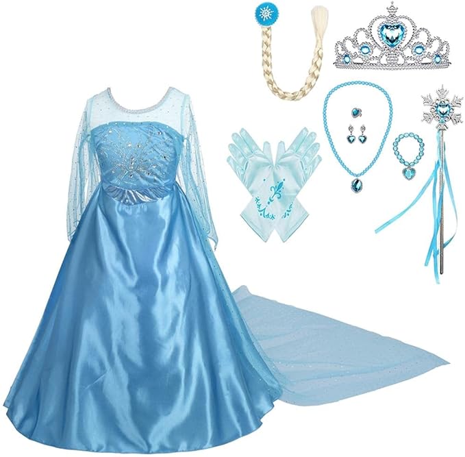 Dressy Daisy Toddler Little Girls' Ice Princess Dress Costume Birthday Halloween Christmas Fancy Party Dresses