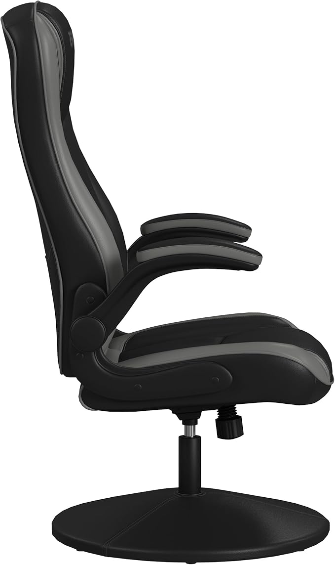 RESPAWN 800 Gaming Chair Floor, Swivel Rocker Gaming Chair, High Back Ergonomic Floor Gaming Chair for Kids and Adults, Gaming Recliner, Floor Rocker Chair with Armrests - Grey