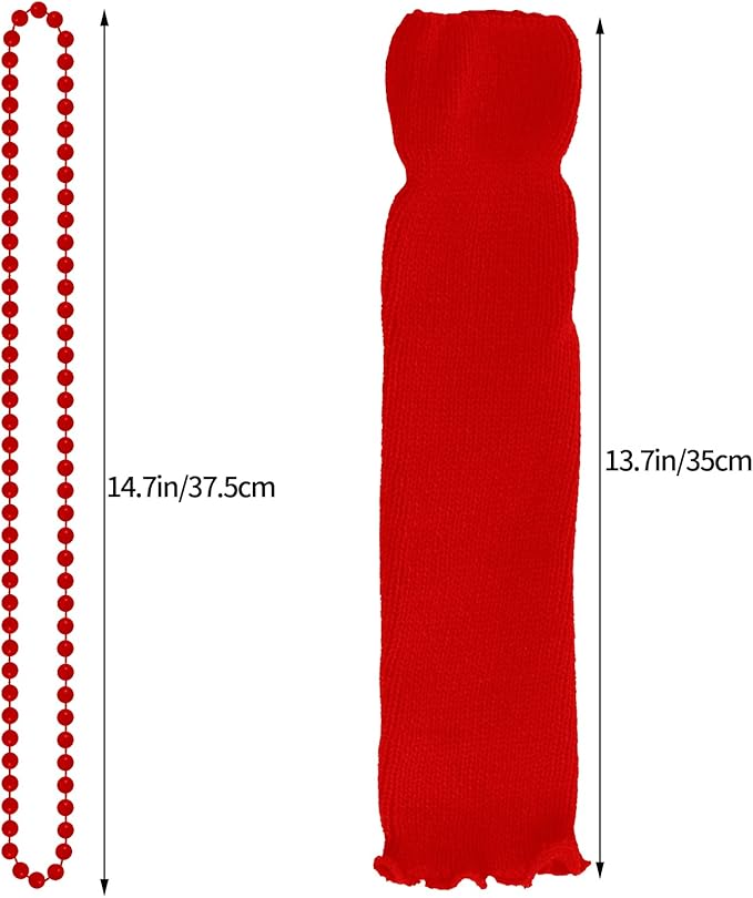 Kids 6 in 1 Costume Accessories 1970s 1980s Fancy Outfits and Dress for Cosplay Party Theme Party for Girl