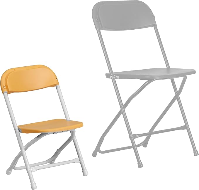 Flash Furniture Kids Yellow Plastic Folding Chair