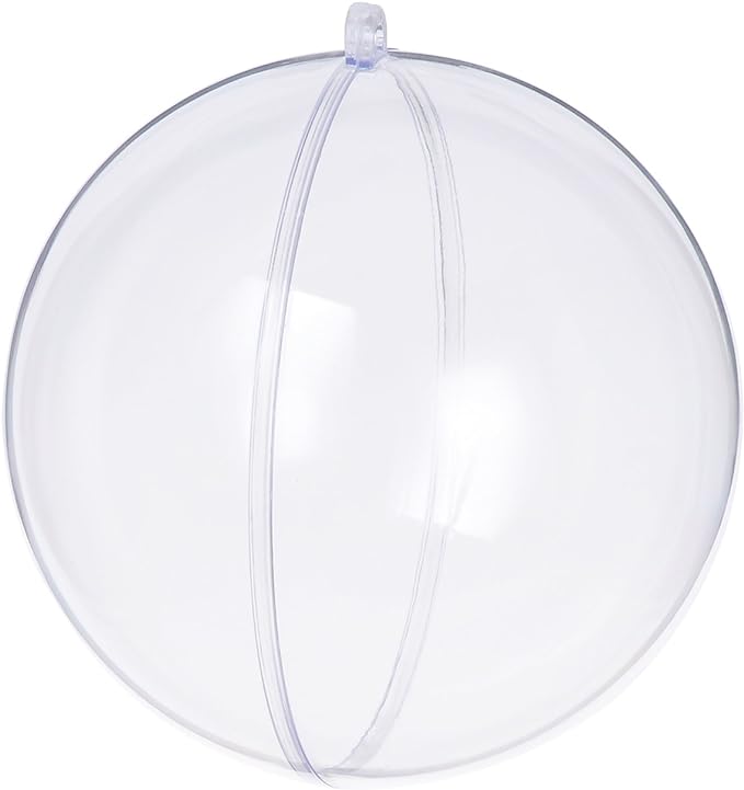 Clear Christmas Ornaments,Pack of 12 Individual 120mm Clear Plastic Ornaments for Crafts by S SEEKINGTAG