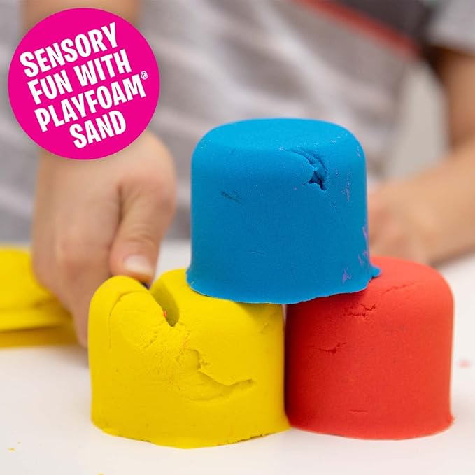 Educational Insights Playfoam Sand 8-Pack, Play Sand Set, 8 Assorted Colors, 6 oz. Each, Sensory Toy for Kids, Elementary Classroom Must Haves, Ages 3+