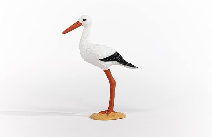 Schleich Farm World, Realistic Bird Animal Toys for Boys and Girls 3 and Above, Stork Toy Figurine