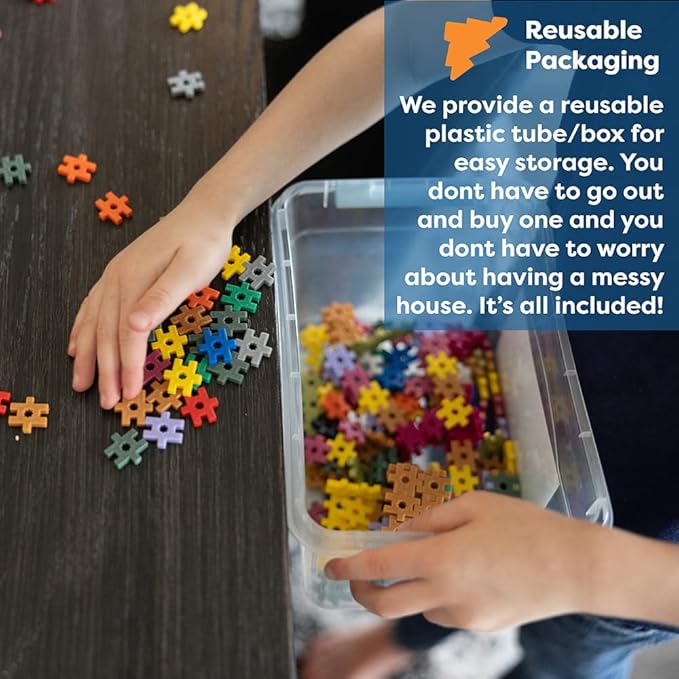 KADU 680pc Rainbow Classic Set - STEM/STEAM Building + Construction Toy, for Open + Imaginative Play - Ages 5+