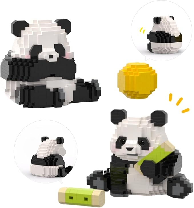 QMEAKMONY Mini Building Blocks Panda Sets Cute Micro Mini Panda Building Bricks for Adults Micro Nano Bricks Perfect Party Favors for Teenagers(1268 PCS)