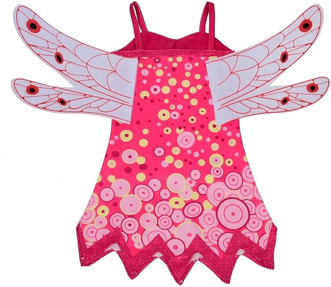 Lito Angels Girls Costume Fairy Fancy Dress Up Halloween Party Outfit with Wings